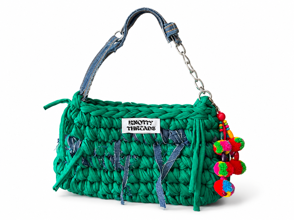 GARDEN DENIM KNOTTY BAG